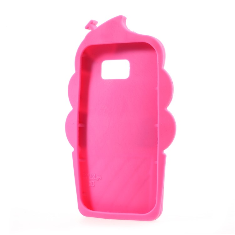 3D Cherry Ice Cream Silicone Mobile Phone Case for Samsung Galaxy S7 edge SM-G935 - Rose-6