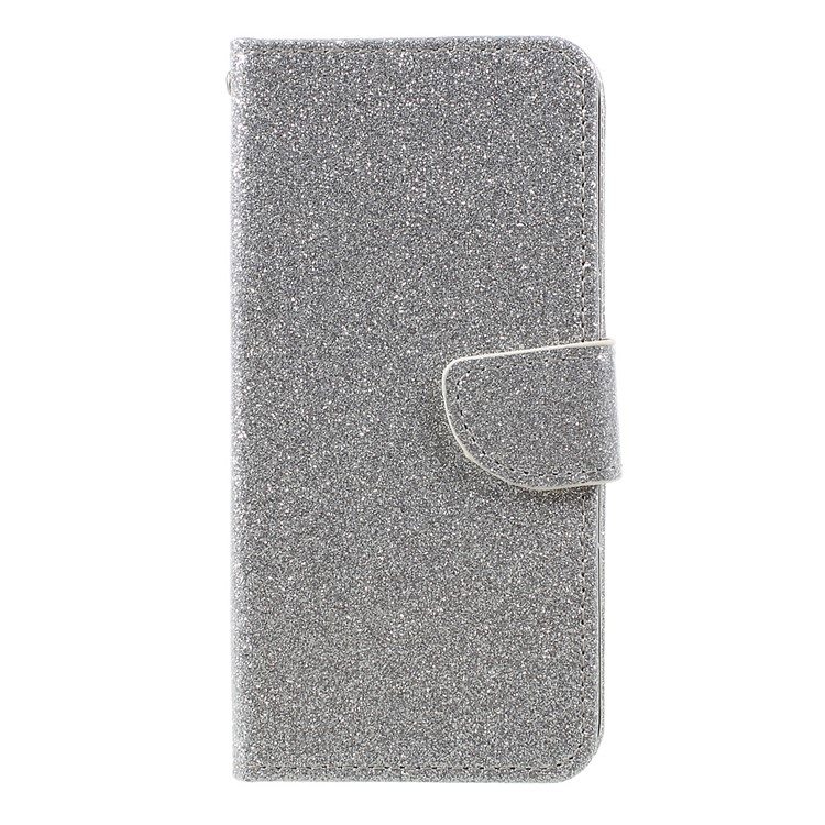 Glittery Smooth Leather Stand Wallet Flip Case Phone Accessory for Samsung Galaxy S8 - Silver-3
