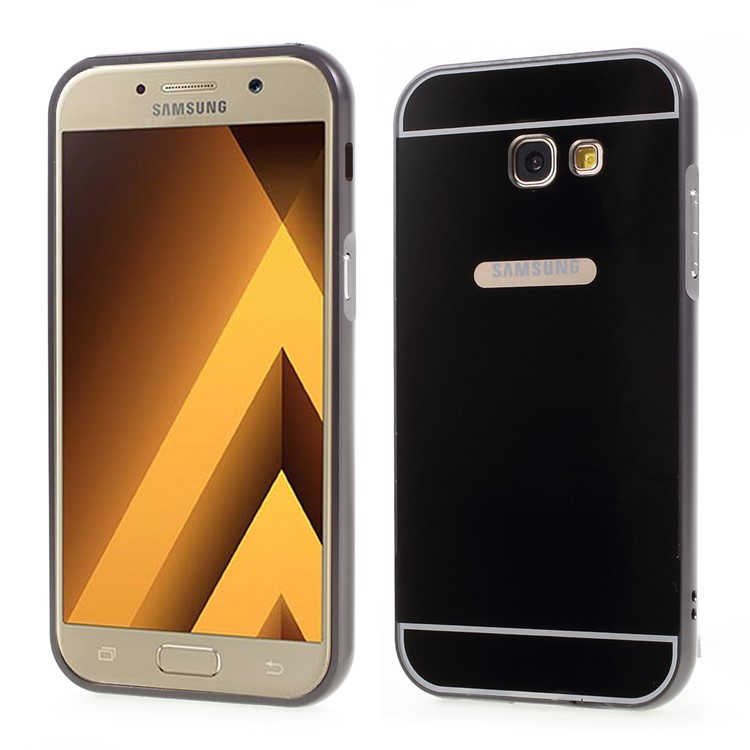 

Slide-on Metal Bumper Plating PC Back Case for Samsung Galaxy A5 (2017) SM-A520F - Black