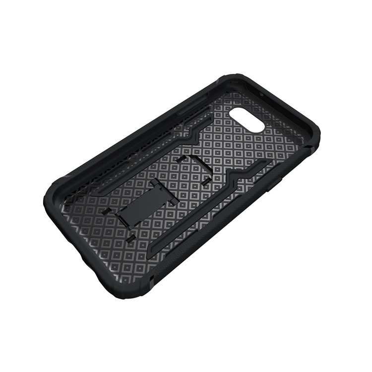 For Samsung Galaxy J3 Emerge/J3 Prime/J3 (2017) Kickstand PC + TPU Mobile Case - Black-10