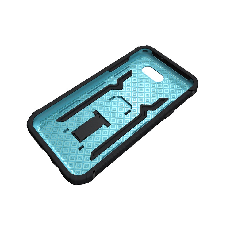 Kickstand PC + TPU Hybrid Case Mobile Accessory for Samsung Galaxy J3 Emerge/J3 Prime/J3 (2017) - Blue-6