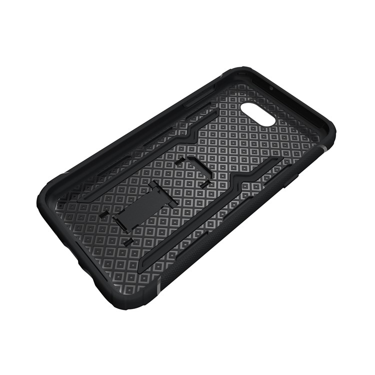 For Samsung Galaxy J7 (2017) Supporting Kickstand PC + TPU Hybrid Mobile Case - Black-10