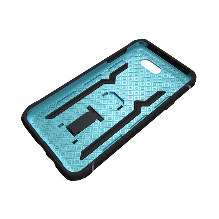 Supporting Kickstand PC + TPU Protective Case Accessory for Samsung Galaxy J7 (2017) - Blue-6