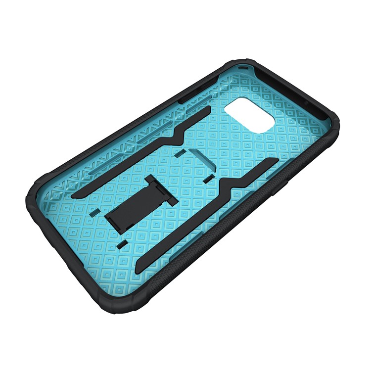 Supporting Kickstand PC + TPU Hybrid Case Phone Accessory for Samsung Galaxy S7 G930 - Blue-7