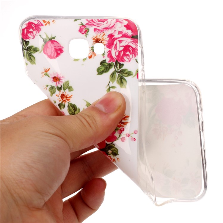 Noctilucent Patterned IMD TPU Case for Samsung Galaxy J7 Prime/On7 2016 - Blooming Peonies-6