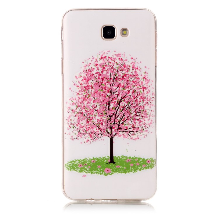 Noctilucent TPU Phone Case for Samsung Galaxy J7 Prime/On7 2016 - Pink Flower Tree-2