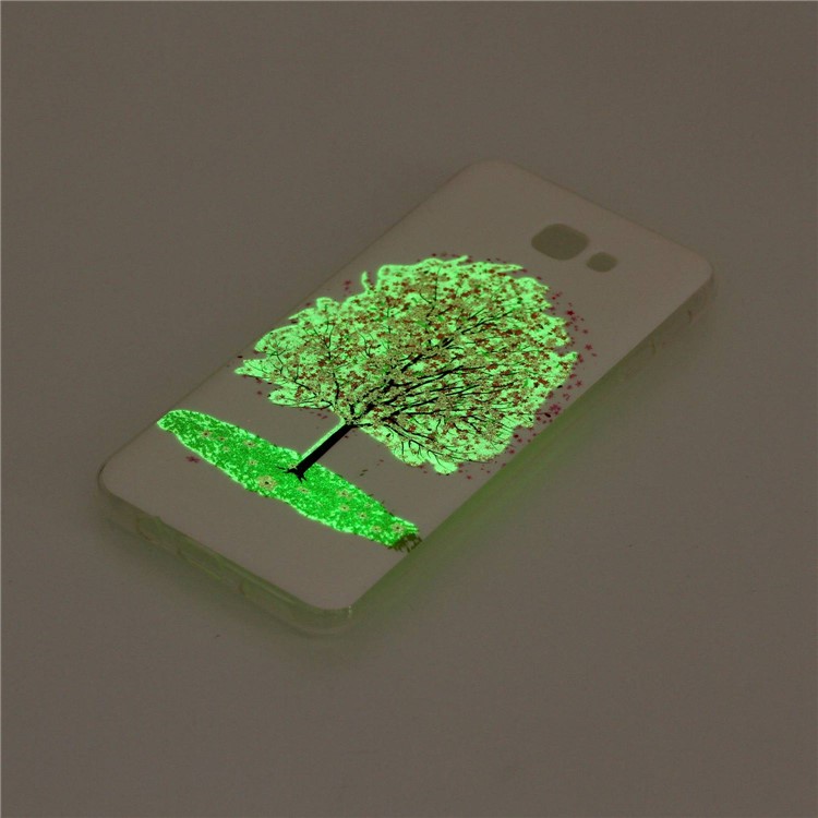 Noctilucent TPU Phone Case for Samsung Galaxy J7 Prime/On7 2016 - Pink Flower Tree-5