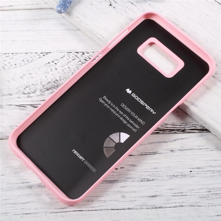 MERCURY GOOSPERY Flash Powder TPU Mobile Phone Case for Samsung Galaxy S8 - Pink-4