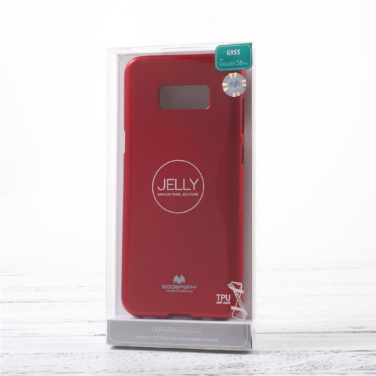 MERCURY GOOSPERY Flash Powder TPU Cover Case for Samsung Galaxy S8+ Plus - Red-5