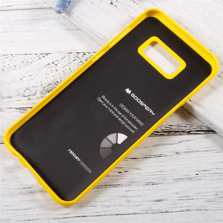 MERCURY GOOSPERY Flash Powder TPU Back Case for Samsung Galaxy S8+ Plus - Yellow-4