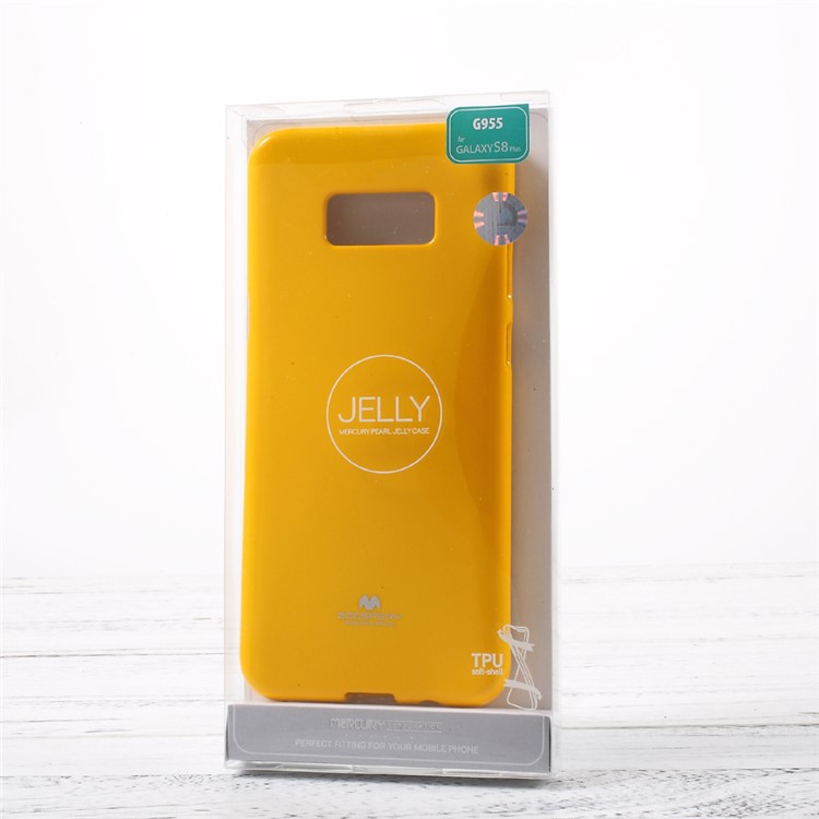 MERCURY GOOSPERY Flash Powder TPU Back Case for Samsung Galaxy S8+ Plus - Yellow-5