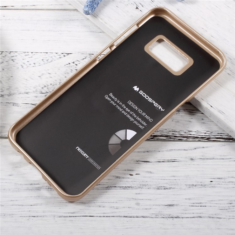 MERCURY GOOSPERY Flash Powder TPU Mobile Phone Case for Samsung Galaxy S8+ Plus - Gold-4