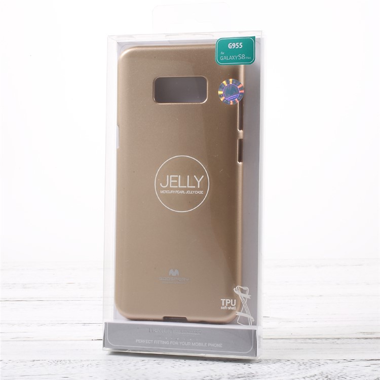 MERCURY GOOSPERY Flash Powder TPU Mobile Phone Case for Samsung Galaxy S8+ Plus - Gold-5