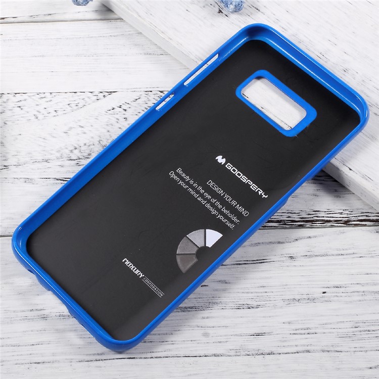 MERCURY GOOSPERY Flash Powder TPU Gel Cover for Samsung Galaxy S8+ Plus - Dark Blue-4