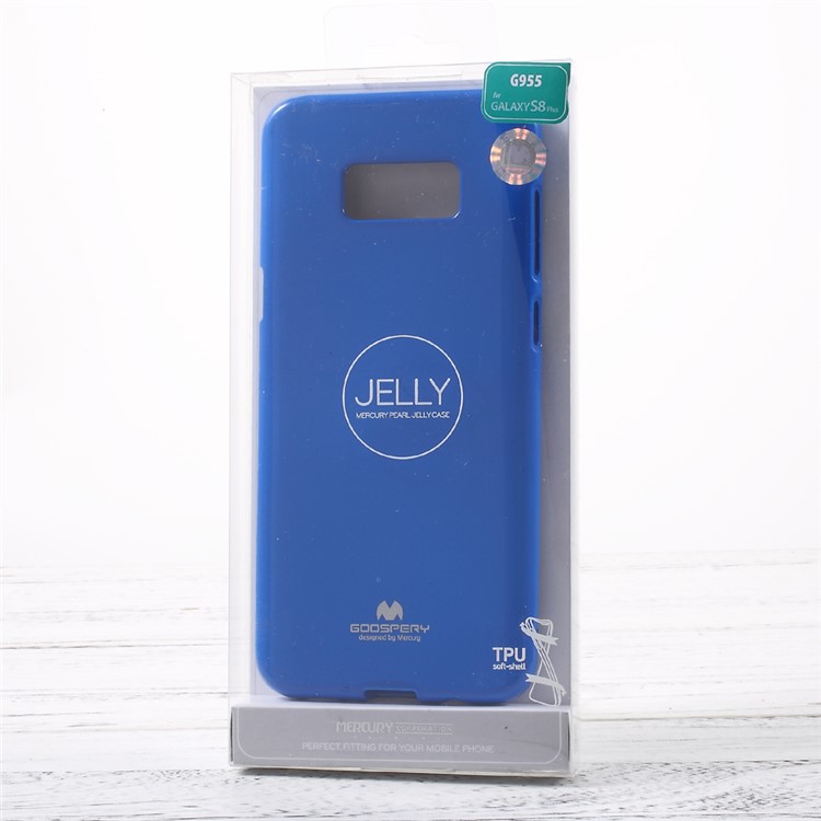 MERCURY GOOSPERY Flash Powder TPU Gel Cover for Samsung Galaxy S8+ Plus - Dark Blue-5