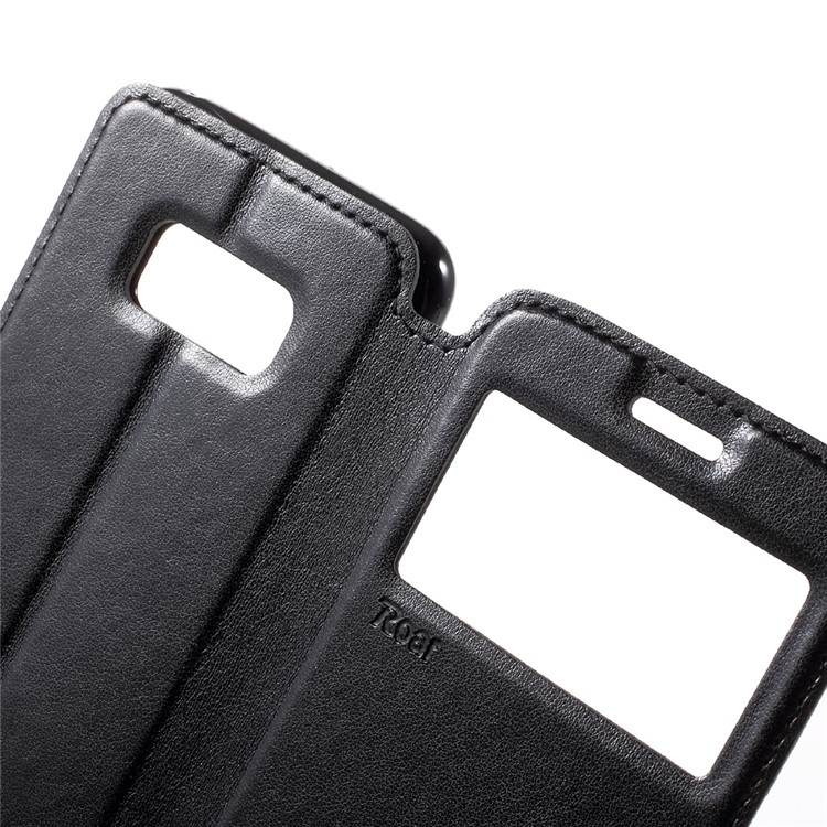 ROAR Noble Leather View Case Stand for Samsung Galaxy S8 - Black-6