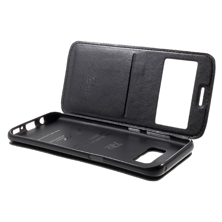 ROAR Noble Leather View Case Stand for Samsung Galaxy S8 - Black-9