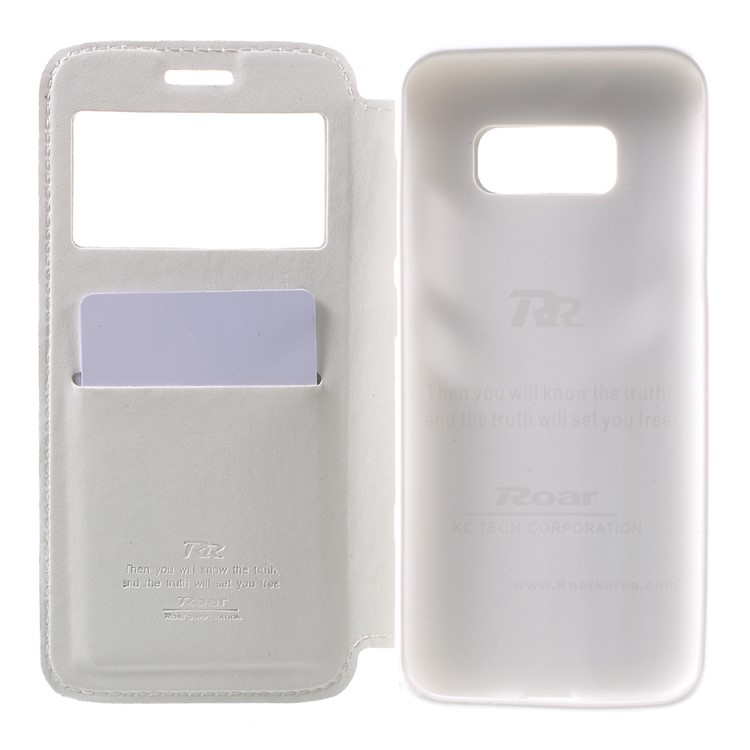 ROAR Noble View Window Leather Cover for Samsung Galaxy S8 - White-5