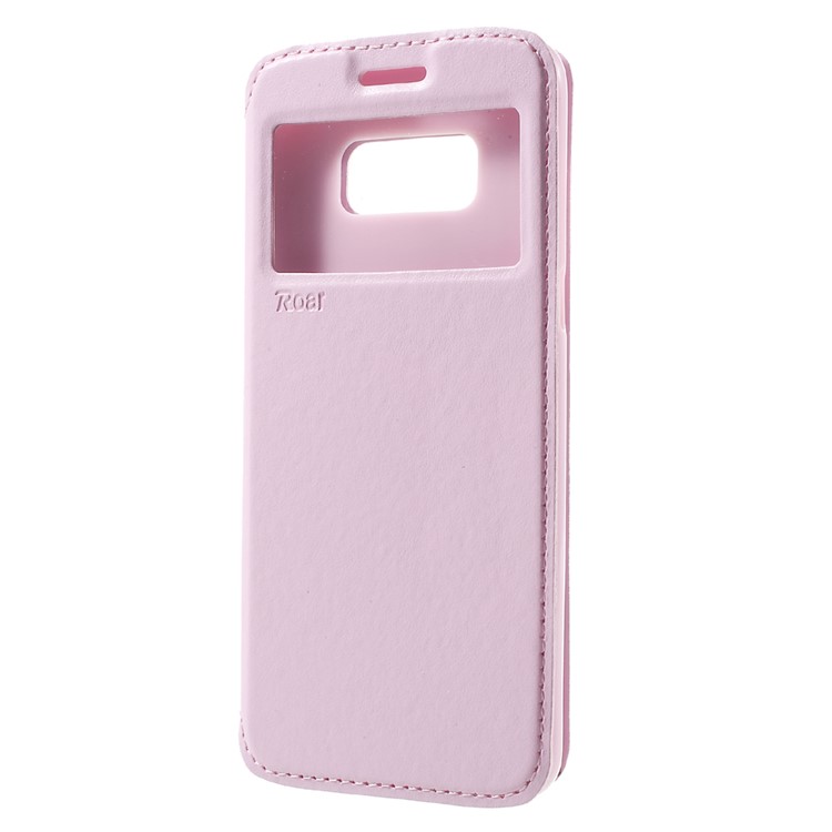 ROAR Noble View Window Leather Shell for Samsung Galaxy S8 - Pink-2
