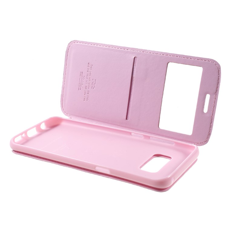 ROAR Noble View Window Leather Shell for Samsung Galaxy S8 - Pink-6