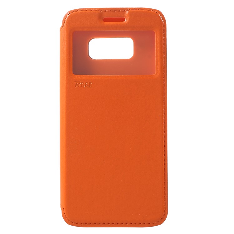 ROAR for Samsung Galaxy S8 Noble Leather View Case Cover - Orange-1