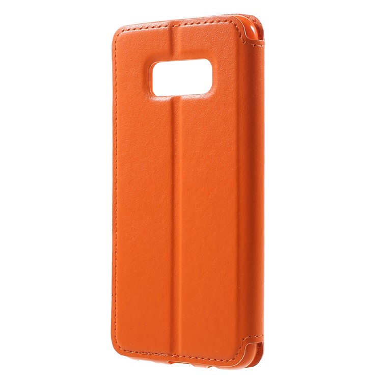 ROAR for Samsung Galaxy S8 Noble Leather View Case Cover - Orange-3