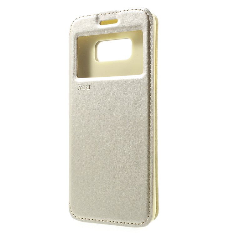 ROAR Noble Leather View Case Accessory for Samsung Galaxy S8 - Gold-2