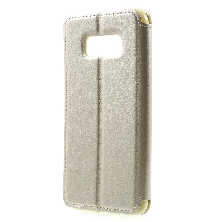 ROAR Noble Leather View Case Accessory for Samsung Galaxy S8 - Gold-3