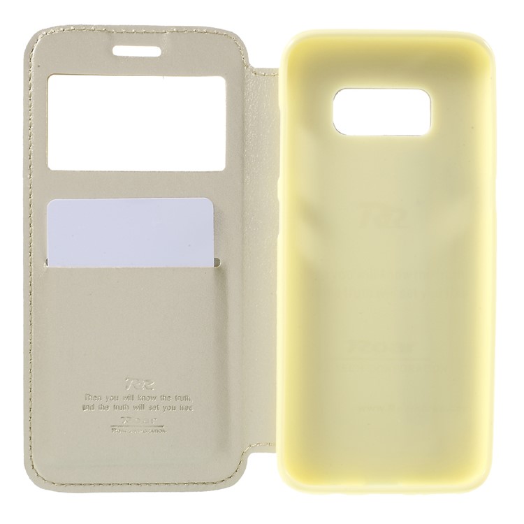 ROAR Noble Leather View Case Accessory for Samsung Galaxy S8 - Gold-5