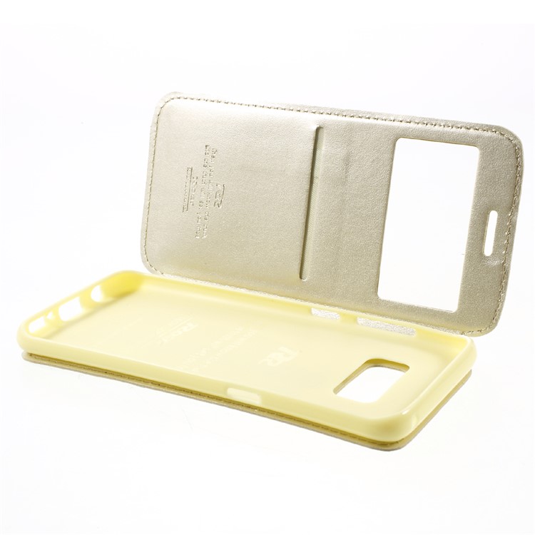 ROAR Noble Leather View Case Accessory for Samsung Galaxy S8 - Gold-6