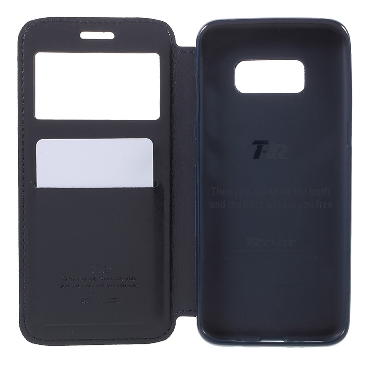 ROAR Noble Leather View Potective Case for Samsung Galaxy S8 - Dark Blue-5