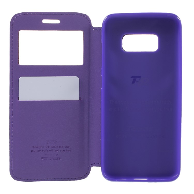 ROAR Noble Leather View Window Case for Samsung Galaxy S8 - Purple-6