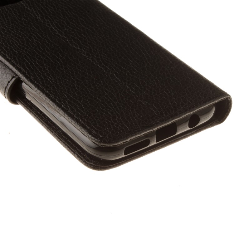 Litchi Skin Wallet Leather Stand Case for Samsung Galaxy S8 - Black-4