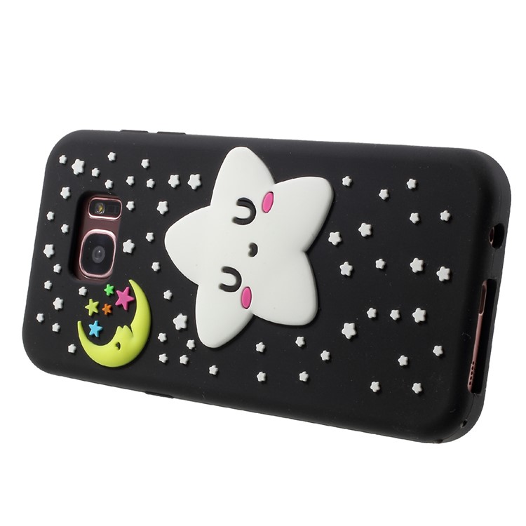 3D Pattern Luminous Silicone Mobile Phone Cases for Samsung Galaxy S7 Edge G935 - Starry Sky-3