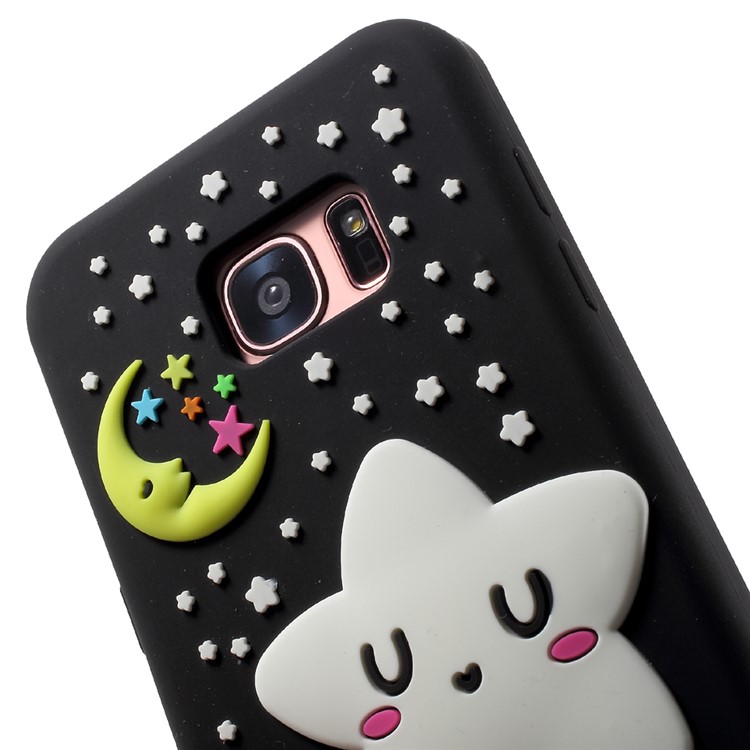 3D Pattern Luminous Silicone Mobile Phone Cases for Samsung Galaxy S7 Edge G935 - Starry Sky-5
