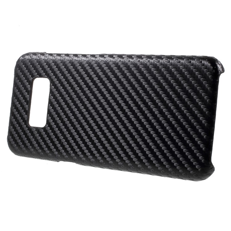 Carbon Fiber PU Leather Coated PC Back Case for Samsung Galaxy S8 - Black-2