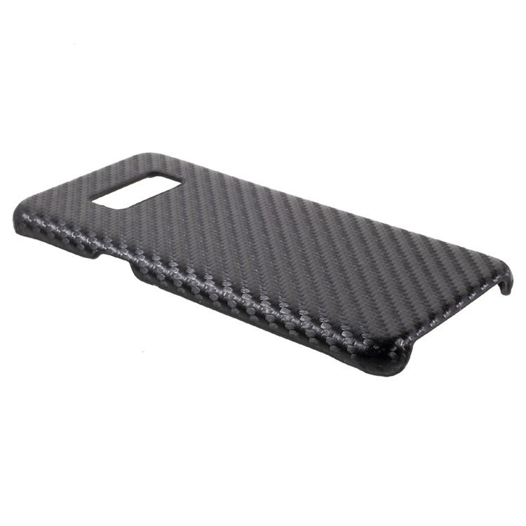 Carbon Fiber PU Leather Coated PC Back Case for Samsung Galaxy S8 - Black-3