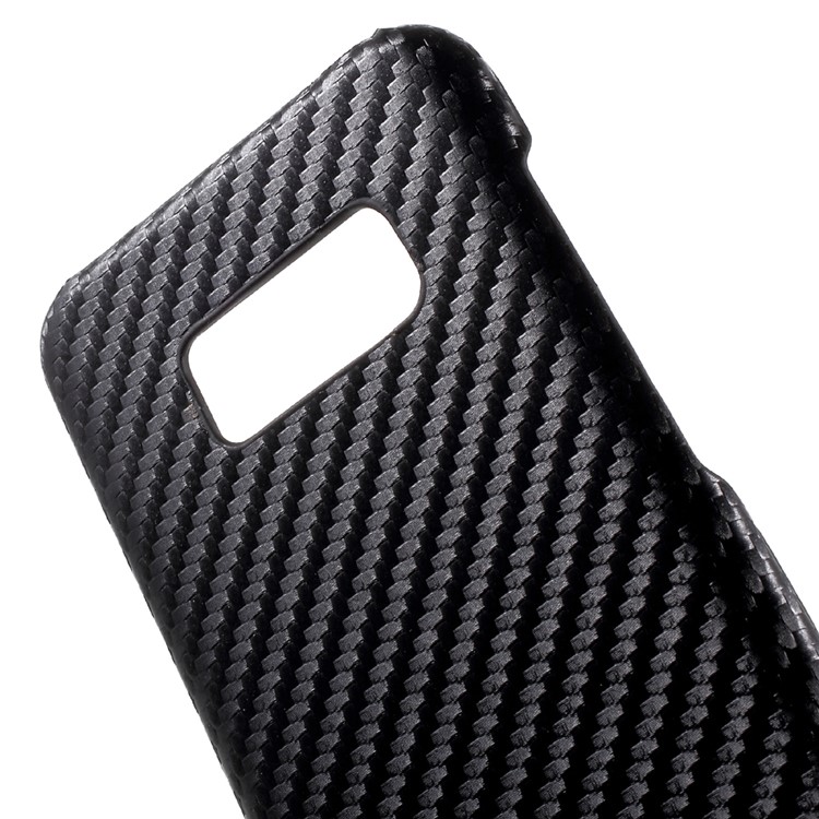 Carbon Fiber PU Leather Coated PC Back Case for Samsung Galaxy S8 - Black-4