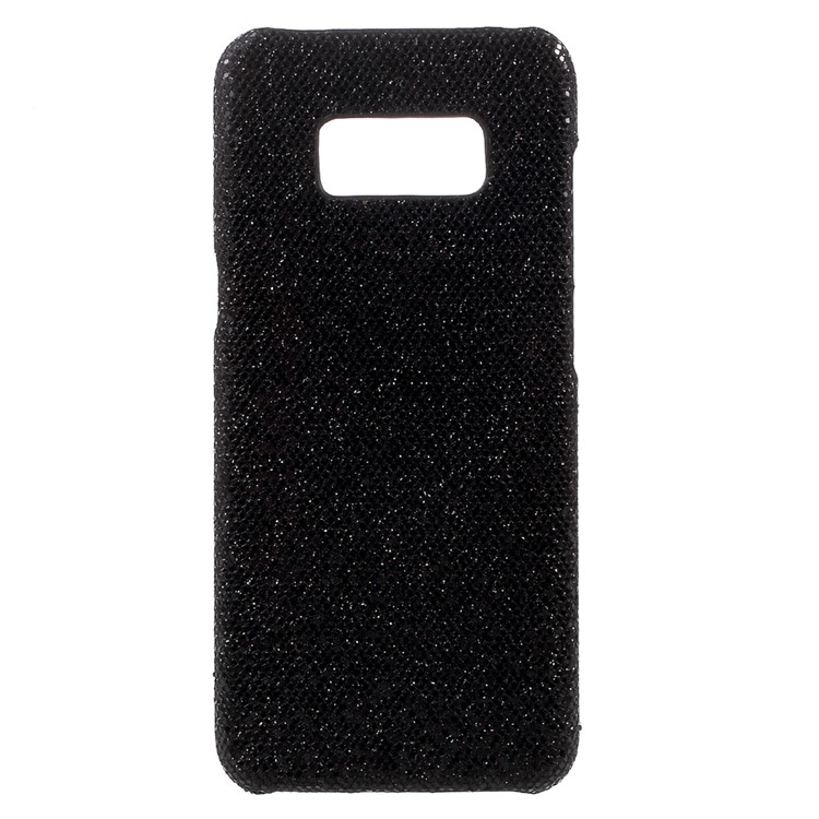 Glitter Sequins PU Leather Coated Hard Skin Case Cover for Samsung Galaxy S8 - Black-1