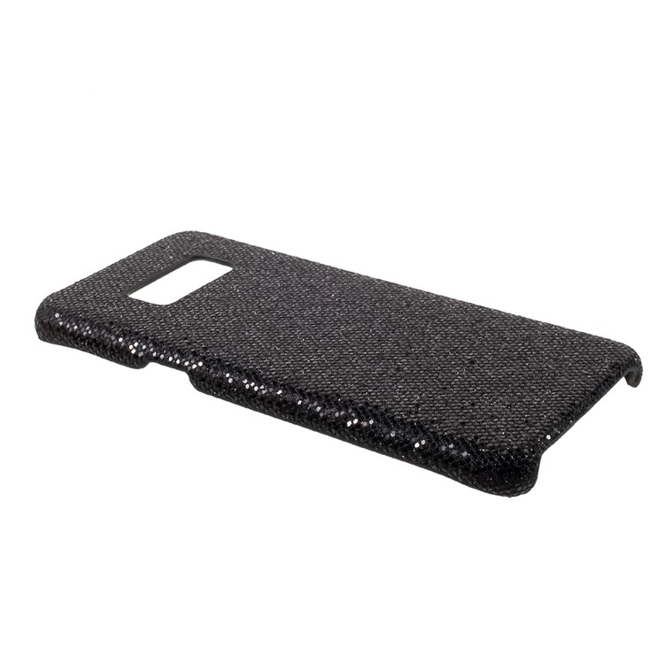 Glitter Sequins PU Leather Coated Hard Skin Case Cover for Samsung Galaxy S8 - Black-3