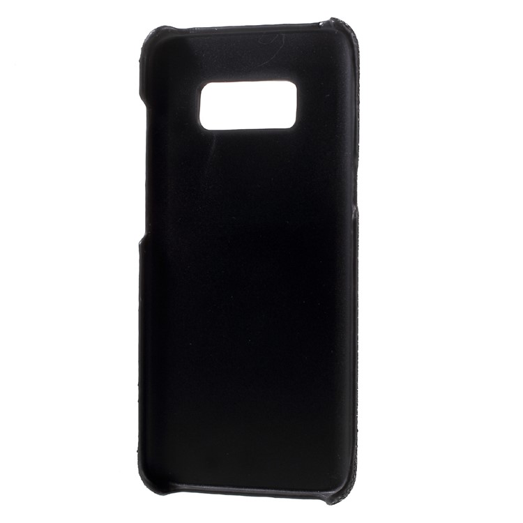 Glitter Sequins PU Leather Coated Hard Skin Case Cover for Samsung Galaxy S8 - Black-4