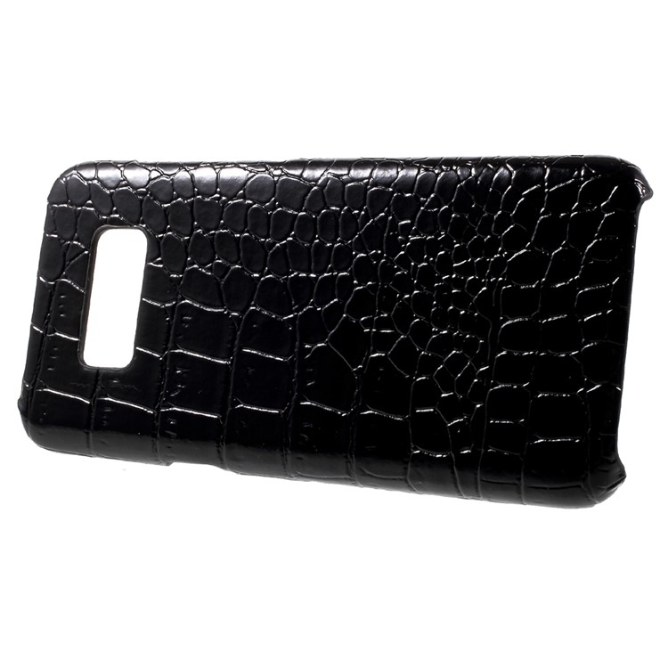 Crocodile Texture PU Leather Coated PC Back Case for Samsung Galaxy S8 - Black-2