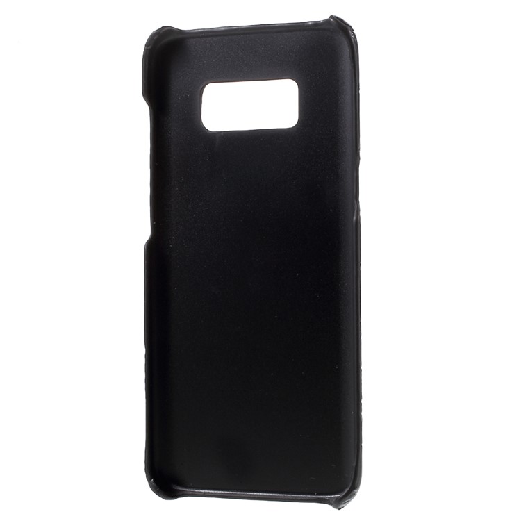 Crocodile Texture PU Leather Coated PC Back Case for Samsung Galaxy S8 - Black-5