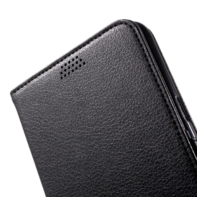 Litchi Grain Wallet Stand Leather Phone Case for Samsung Galaxy S8 Plus G955 - Black-7