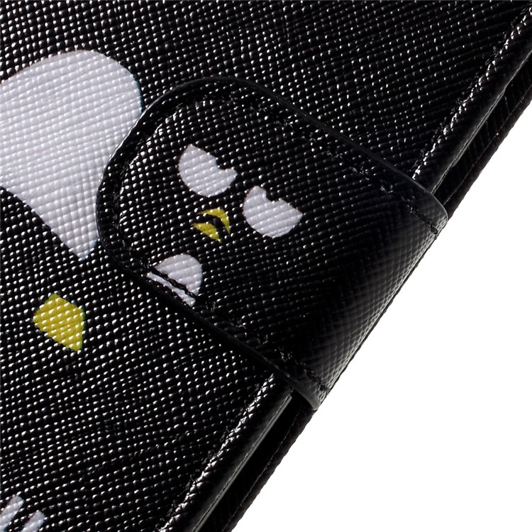 Patterned Leather Wallet Case with Strap for Samsung Galaxy S8 - Do Not Touch My Phone-10