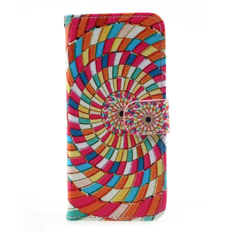 

Flip PU Leather Wallet Folio Case with Stand for Samsung Galaxy S8 - Colored Swirls