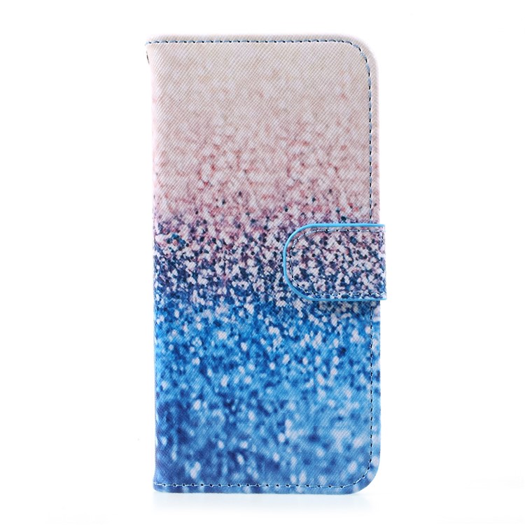 

Patterned Printing Leather Wallet Mobile Casing for Samsung Galaxy S8 - Blue Flash Powder, Galaxy S8