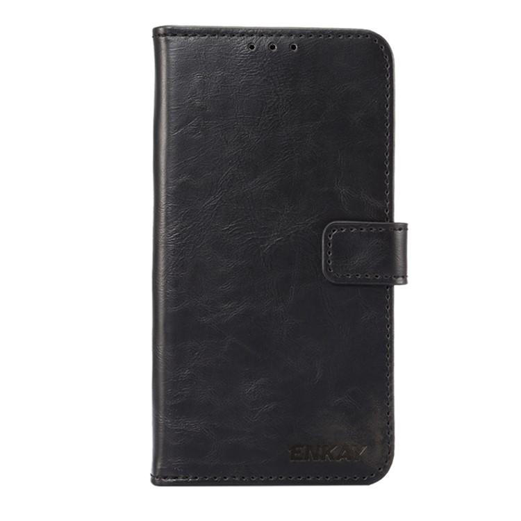 ENKAY Crazy Horse PU Leather Stand Wallet Case for Samsung Galaxy S8 G950 - Black-1