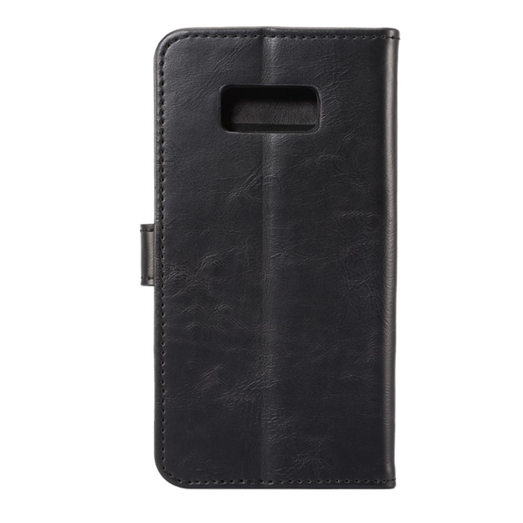 ENKAY Crazy Horse PU Leather Stand Wallet Case for Samsung Galaxy S8 G950 - Black-2