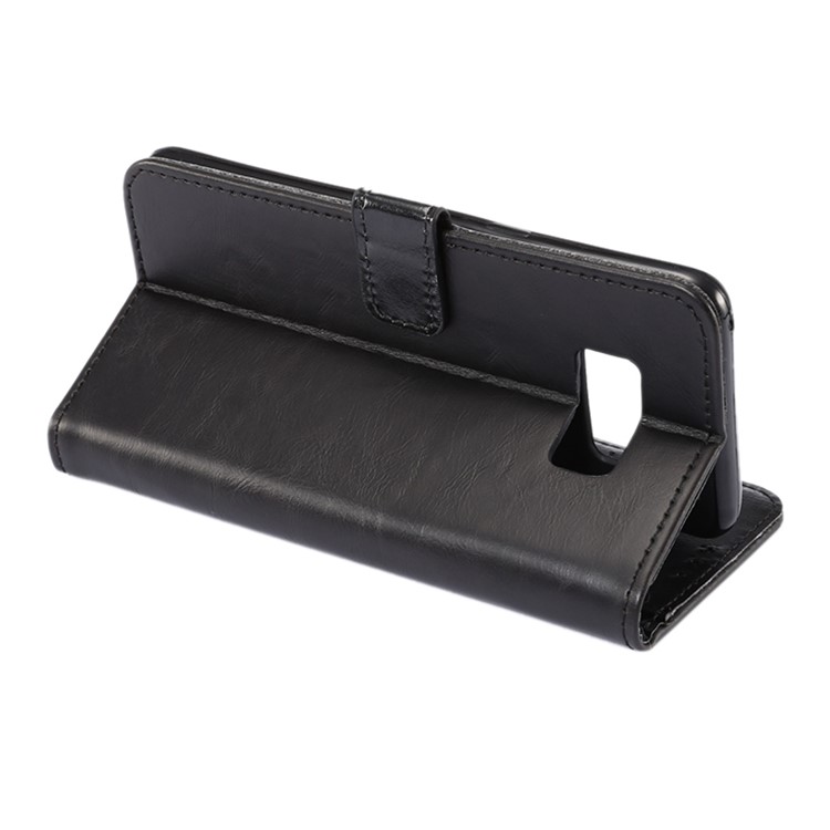 ENKAY Crazy Horse PU Leather Stand Wallet Case for Samsung Galaxy S8 G950 - Black-3